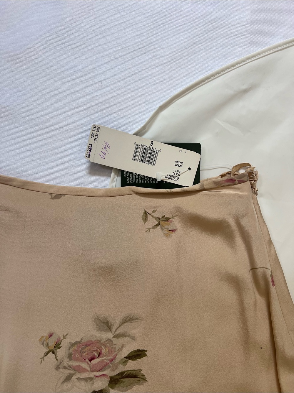 NWT Vintage Lauren Ralph Lauren 100% Silk Floral Dress & Skirt Set Cottagecore - Picture 3 of 16